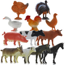 Giftexpress 12Pc Large Farm Animal Toy Figures