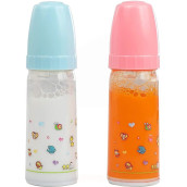 Mommy & Me Magic Bottles - 2 Baby Doll Bottles, Disappearing Milk And Juice Bottles Large Size Especially Bigger For Toddlers