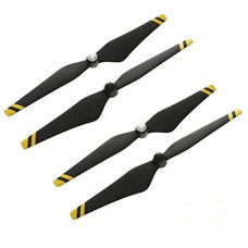 Dji Phantom 2 3 Series Carbon Fiber Reinforced Selftightening Propellers Props 24 X 127Cm 2 Pack Black With Yellow Stripe