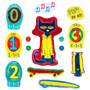 Little Folk Visuals Pete The Cat And His Four Groovy Buttons Felt Learning Toy Set Precut Felt Board Figures For Kids And Toddl