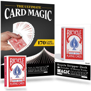 Magic Makers Ultimate Card Magic Kit 170 Card Effects With Bicycle Stripper Deck