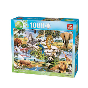 King 5481 Animal World Wild Animals Jigsaw Puzzle 1000Piece 49 X 68 Cm