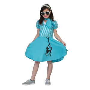 Bristol Novelty Cc549 Poodle Dress Girls Blue Medium