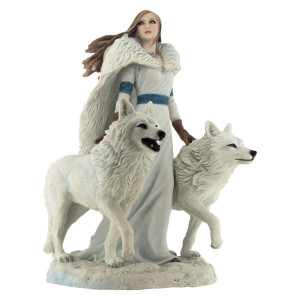 Nemesis Now Anne Stokes Winter Guardians Figurine 23Cm White Resin