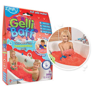 Zimpli Kids Gelli Baff Red From 1 Bath Pack Turn Water Into Colourful Goo Childrens Sensory And Bath Toy Certified Biodegra