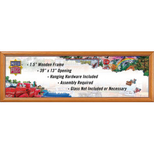 Masterpieces Accessories Solid Wood Frame For 1000 Pieces Jigsaw Puzzles Natural Finish 25 X 25 Glass Not Included