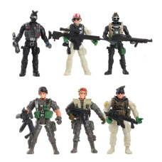 Haptime Military Action Figure Play Set For Kids Army Men Soldiers Toys For Boys And Girls Ages 39 Swat Team Edition