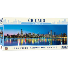 Masterpieces 1000 Piece Jigsaw Puzzle For Adults Family Or Kids Chicago Panoramic 13X39