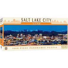 Masterpieces 1000 Piece Jigsaw Puzzle For Adults, Family, Or Kids - Salt Lake City Panoramic - 13"X39"