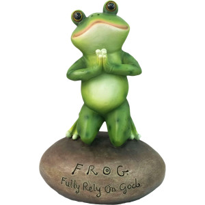 Dwk Praying Frog Outdoor Garden Statue Religious Novelties Outdoor Frog Statues Garden Meditation And Garden Frogs Decor I