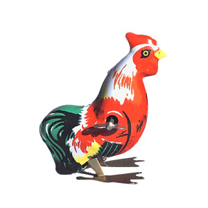 Tin Hopping Rooster Each