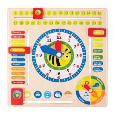 Small Foot Wooden Toys Educational Board Date Time Season Wooden Educational Toy Playset Designed For Children 3 Multi 476