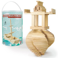 Imagination Generation Constructables Pine Wood Building Planks 150 Pieces Educational Tinker Toys For Kids Teens Stem S