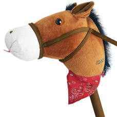 Waliki Toys Stick Horse Plush For Kids And Toddlers Gift For 2 Year Old Boy Birthday Brown