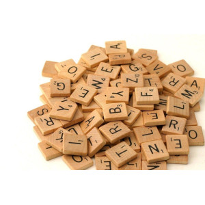 500 Wood Scrabble Tiles - New Scrabble Letters - Wood Pieces - 5 complete Sets - great for crafts, Pendants, Spelling