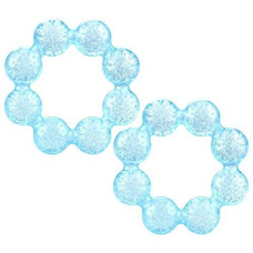 Nuby Pur Ice Bite Soother Ring Teether 2 Count Blue