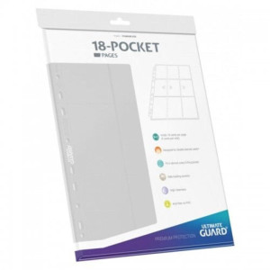 Ultimate Guard 18Pocket Pages Sideloading White 10 Card Binders Sheets