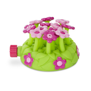 Melissa Doug Sunny Patch Pretty Petals Flower Sprinkler Toy With Hose Attachment