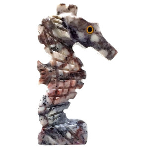 Nelson Creations Llc Seahorse Natural Soapstone Handcarved Animal Charm Totem Stone Carving Figurine 15 Inch