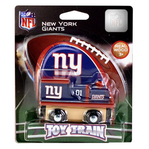 Masterpieces Wood Train Engine Nfl New York Giants Officially Licensed Toddler Kids Toy