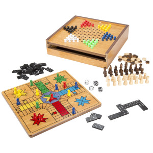 7In1 Combo Game For 4 Players With Chess Ludo Chinese Checkers More 115 X 12 X 3 Inches