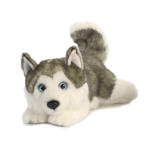 Aurora® 11" Realistic Gray Husky Stuffed Animal