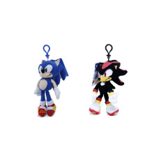 Sonic The Hedgehog Shadow And Sonic 8 Plush Clip With Small Zipper Pouch 2 Pcs 1 Of Each