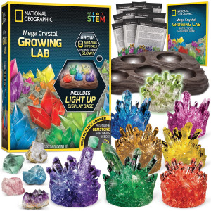 National Geographic Crystal Growing Kit Grow 8 Lightup Crystals Science Gift For Kids 812