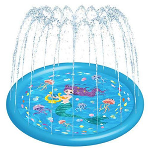 Hitop Kids Sprinklers For Outside Splash Pad For Toddlers Baby Pool 3In1 59 Water Toys Gifts For 1 2 3 4 5 Year Old Boys G