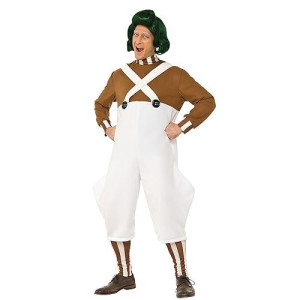 Rubie'S Mens Willy Wonka And The Chocolate Factory Deluxe Oompa Loompa Adult Sized Costume, As Shown, Standard Us