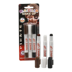 Playcolor 01042 5 G Basic Make Up Pocket Pirate Set Face Paint Stick