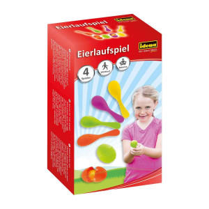 Idena 40074 Egg And Spoon Race Kit With Yolk Sandbags Multicolored