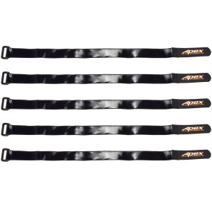 Apex Rc Products 5 Pack 20Mm X 400Mm Hd Rubberized Nonslip Battery Straps 3032