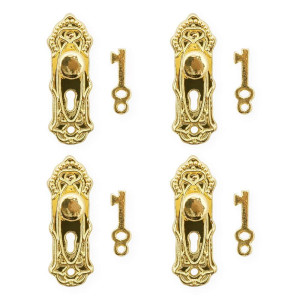 Odoria 112 Miniature Door Knob Lock And Key Dollhouse Decoration Accessories