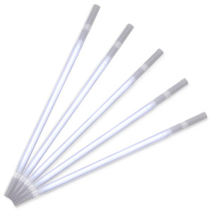 White Glow Drinking Straws Pack Of 25