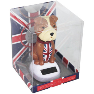 Puckator Ff69 Plastic English Bulldog Solar Figurine55 X 5 X 10 Cm Brownbeigeredwhiteblue Height 105Cm Width 5Cm Depth