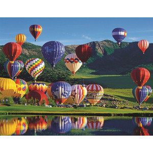 Springboks 350 Piece Jigsaw Puzzle Balloon Bonanza Made In Usa