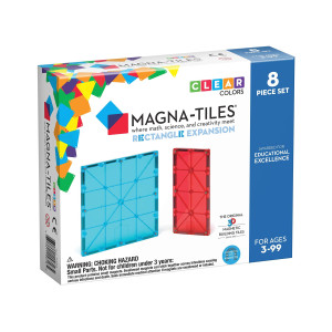 Magnatiles Rectangles 8Piece Expansion Magnetic Construction Set The Original Magnetic Building Brand