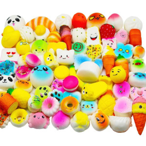 Huastyle 20Pcs Squishies Toys Random Jumbo Medium Mini Slow Rising Kawaii Squishy Cakepandabreadbuns Phone Straps For Kids St