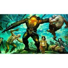 Bioshock Tcg Playmat, Gamemat 24" Wide 14" Tall For Trading Card Game Smooth Cloth Surface Rubber Base