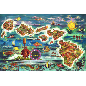 Vintage Hawaii 1000 Piece Jigsaw Puzzle