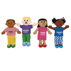 Excellerations 18 Bilingual Emotions Plush Baby Dolls Set Of 4 Multiethnic 4 Common Expressions Social Emotional Learning