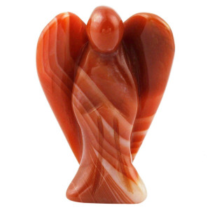 Rockcloud Healing Crystal Gemstone Carved Pocket Crystal Guardian Angel Figurines 15 Inch