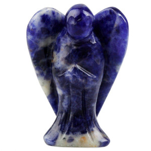 Rockcloud Healing Crystal Gemstone Carved Pocket Crystal Guardian Angel Figurines 15 Inch