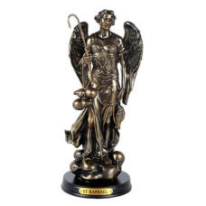 Pacific Giftware St Raphael Patron Saint Of Travellers And Medical Workers 8 Inch Tall Wooden Base With Brass Name Plate