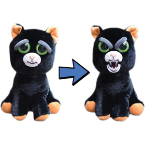 Feisty Pets William Mark Black Cat Katy Cobweb Stuffed Attitude Plush Animal