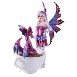 Pacific Giftware Amy Brown Get Out Of My Tub Cup Fairy Dragon Fantasy Art Figurine Collectible 625 Inch