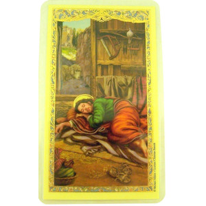 The Sleeping Saint Joseph Laminated Holy Card With Prayer 4 12 Inch Single Pack Of 1