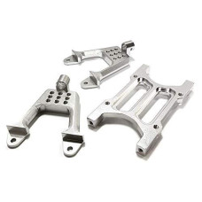 Integy Rc Model C26710Silver Billet Machined Rear Shock Mount Cross Brace For Scx10 Dingo Jp Honcho