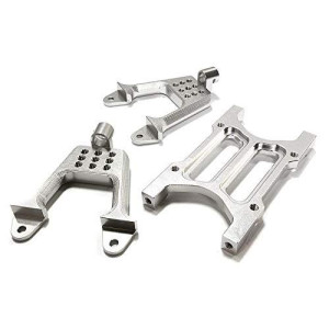 Integy Rc Model C26710Silver Billet Machined Rear Shock Mount Cross Brace For Scx10 Dingo Jp Honcho